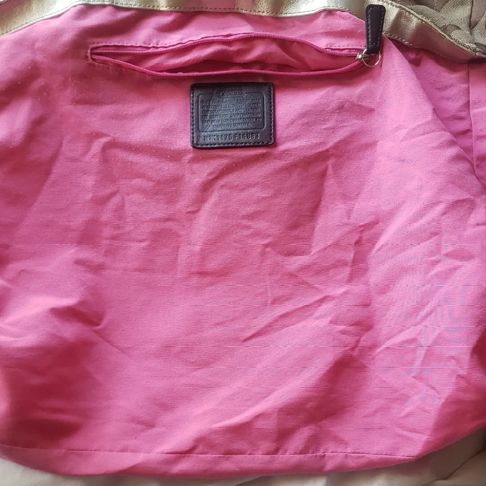 Coach Brown and Pink Travel Bags with Signature Monogram Personally Restored - Picture 12 of 14